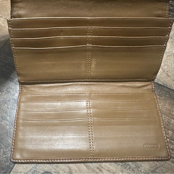 Coach Signature CC Canvas Tri-Fold Wallet - Picture 9 of 10